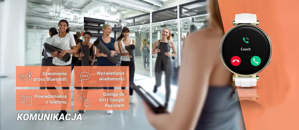 Rozmowy i komunikacja dzwonienie przez bluetooth wyświetlanie wiadomości powiadomienia z telefonu dostęp do siri igoogle assistant