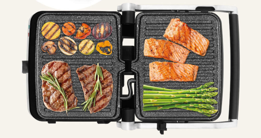 Grill elektryczny ZEEGMA Chef Easy Duża powierzchnia grillowa potrawy cykl jedzenie