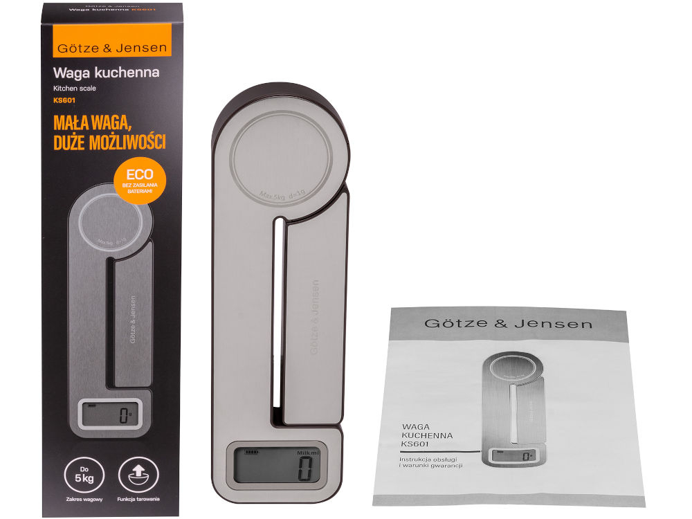 Waga kuchenna GOTZE & JENSEN Eco Inox KS601 elementy zestaw