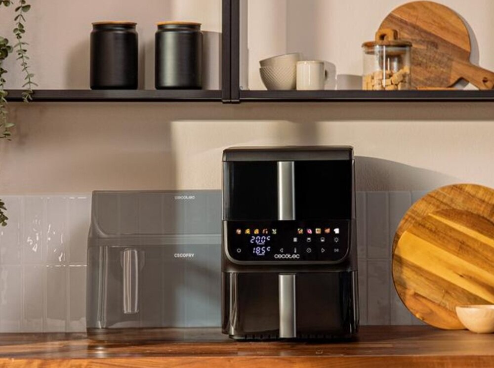 Air Fryer Frytkownica beztłuszczowa Cecotec Cecofry DuoLevel 10000 Window kolorowy panel dotykowy, czytelna i intuicyjna obsługa, szybki dostęp