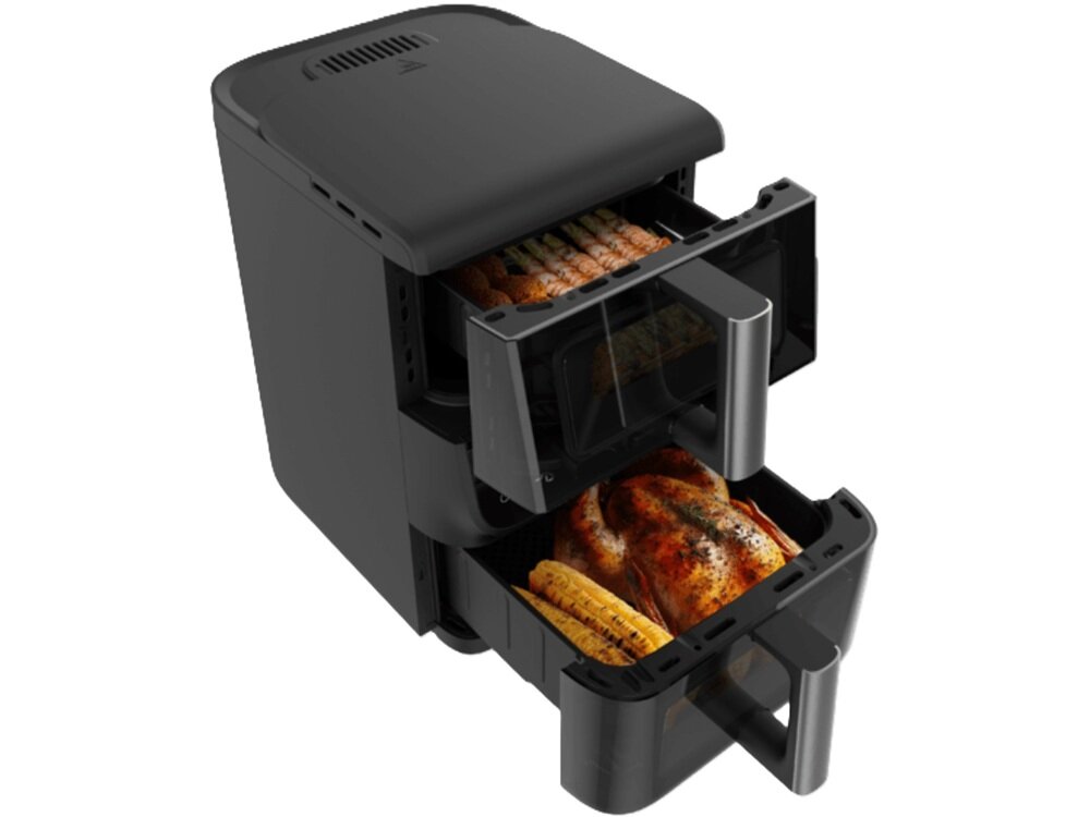 Air Fryer Frytkownica beztłuszczowa Cecotec Cecofry DuoLevel 10000 Window duża pojemność, większe porcje, oszczędność czasu i energii
