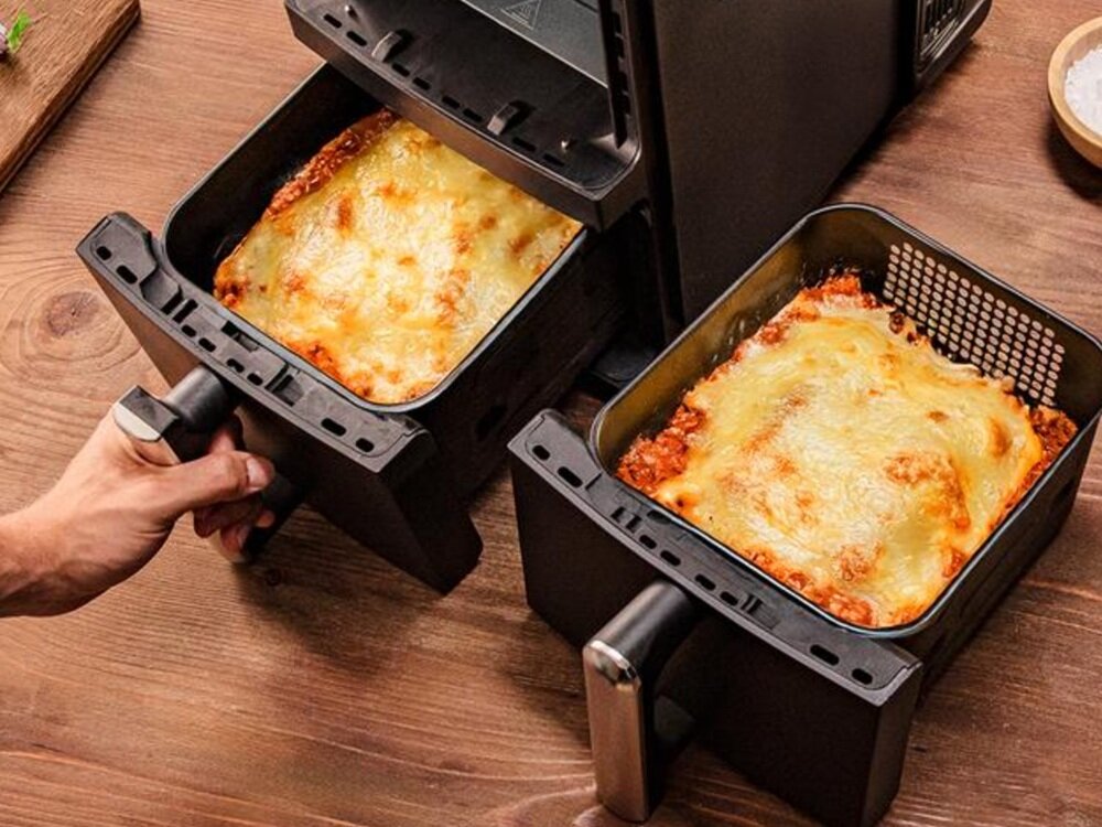 Air Fryer Frytkownica beztłuszczowa Cecotec Cecofry DuoLevel 10000 duża pojemność, kilka posiłków na raz, oszczędność czasu i energii