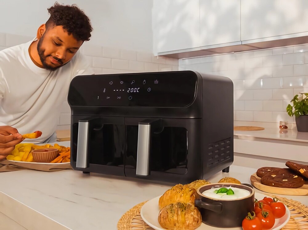 Air Fryer Frytownica Cecotec Cecofry Advance 9000 szybkie nagrzewanie, równomierne rozprowadzenie ciepła, krótszy czas oczekiwania