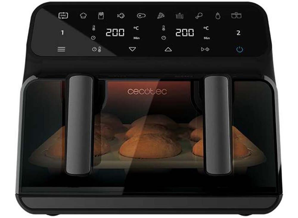 Air Fryer Frytownica Cecotec Cecofry Advance 9000 szeroki zakres temperatur, podgrzewanie, suszenie, pieczenie, smażenie