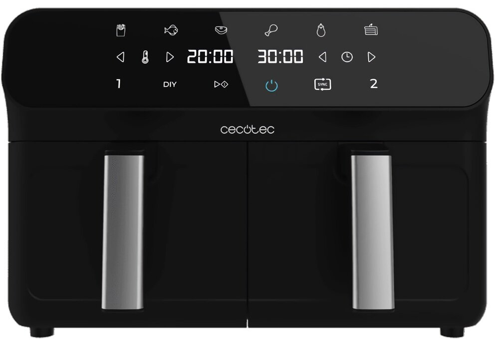 Air Fryer Frytownica Cecotec Cecofry Advance 9000 8 automatycznych programów, odpowiedni czas i temperatrura, bez przypaleń