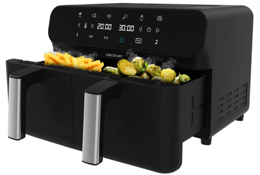 Air Fryer Frytownica Cecotec Cecofry Advance 9000 równomierne opiekanie potraw, bez surowych fragmentów, smażenie, estetyczne potrawy