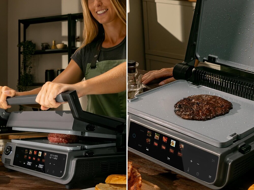 Grill elektryczny CECOTEC Rock-nGrill 2000 Smash PerfectCook szybkie osiągnięcie odpowiedniej temperatury, wysoka wydajność, oszczędność energii i wygoda