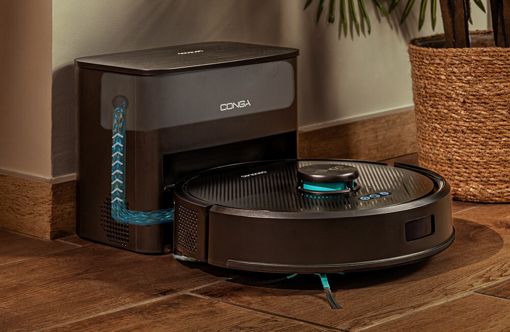 Robot sprzątający CECOTEC CONGA Y50 bez kontaktu z kurzem Samoopróżniająca się stacja o pojemności 3 l zabrudzenia worek wygoda komfort