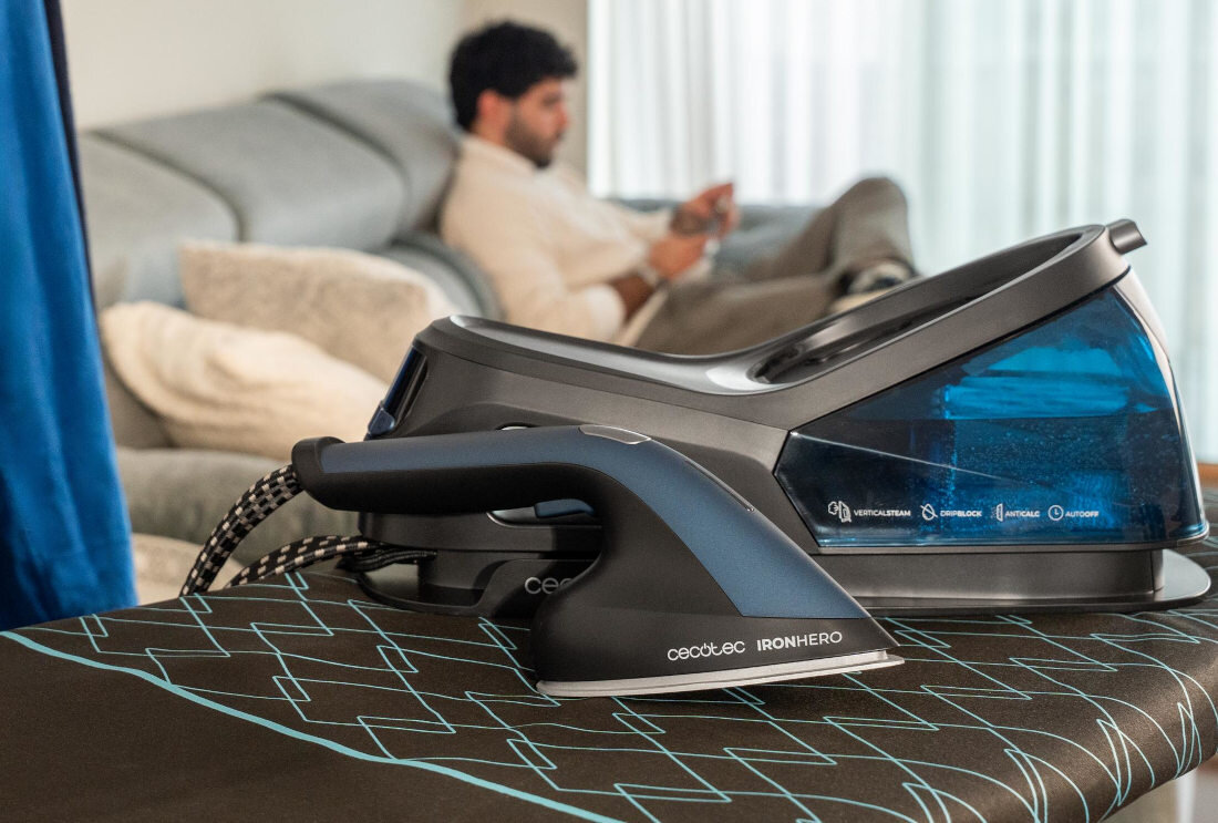Generator pary CECOTEC IronHero V-2400 Station prezentacja design wizualizacja wygląd Szybkie i wygodne prasowanie