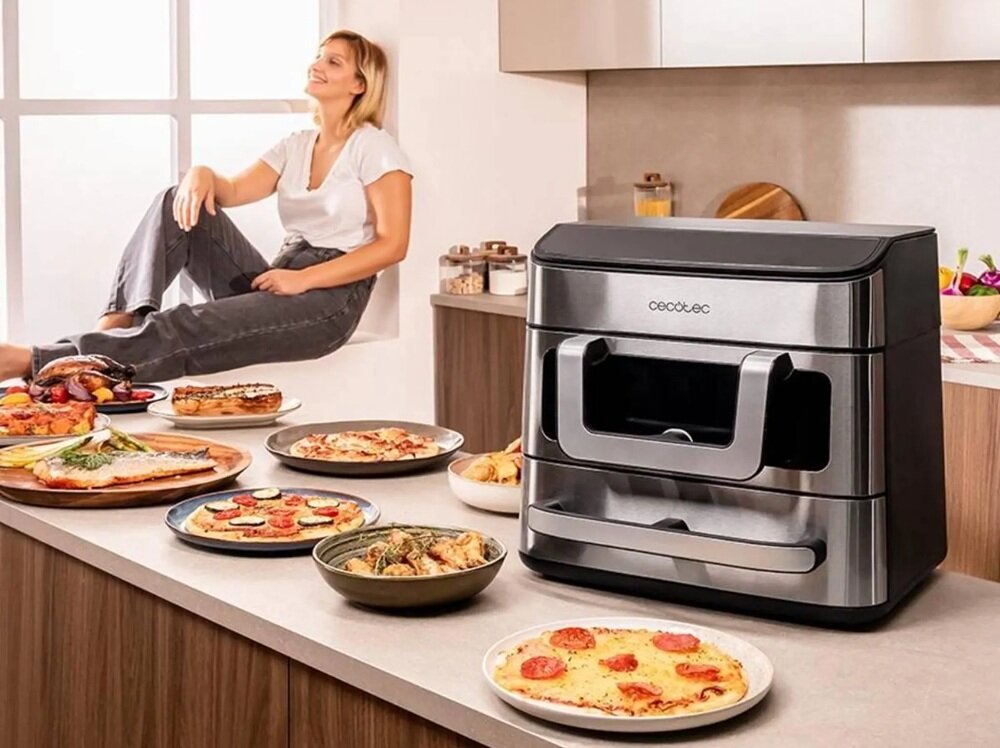 Air Fryer Frytkownica beztłuszczowa Cecotec Cecofry FoodCourt 18000 4Pizza kv początek opisu
