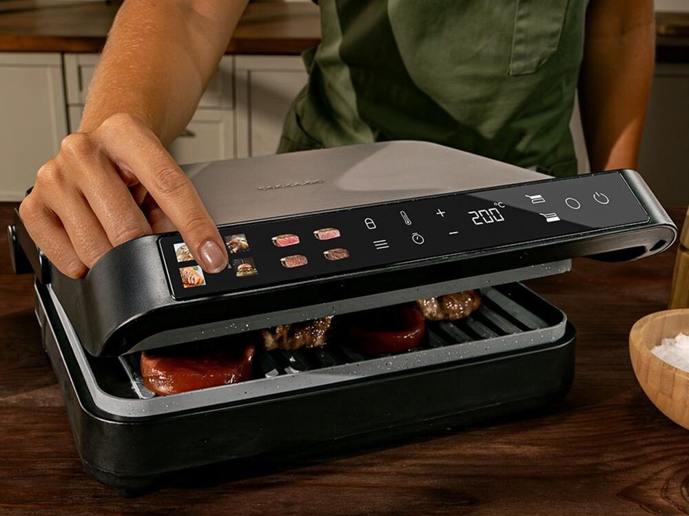 Grill elektryczny CECOTEC Rock-nGrill 2000 PerfectCook dotykowe sterowanie, czytelny wyświetlacz, krótszy czas obsługi, wygoda, szybki dostęp