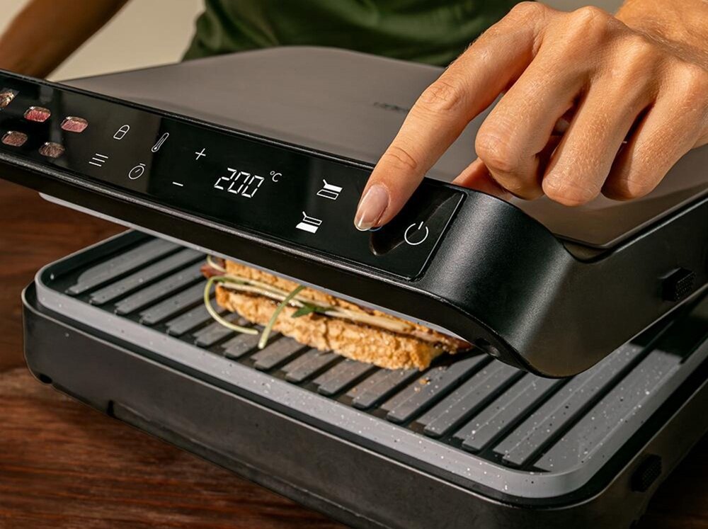 Grill elektryczny CECOTEC Rock-nGrill 2000 PerfectCook 7 automatycznych programów, odpowiednie parametry, ustawienia czasu i temperatury