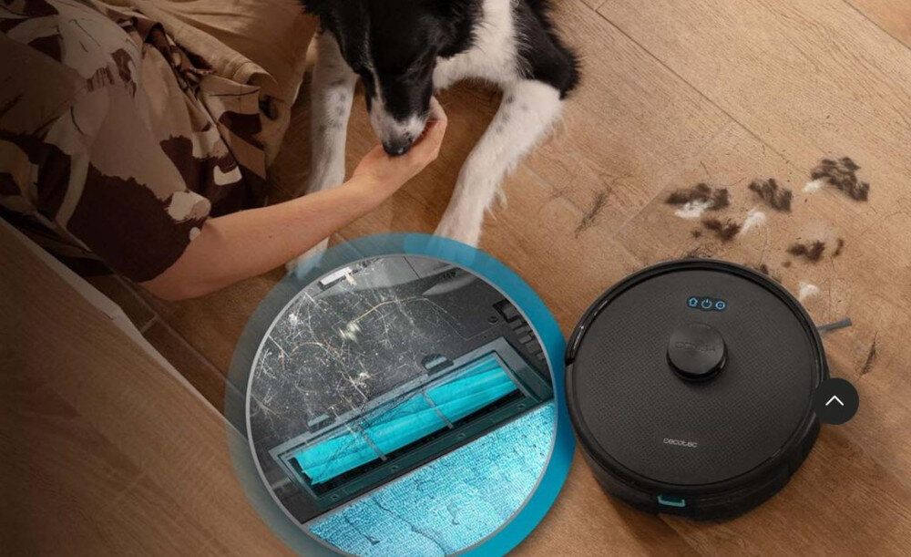 Robot sprzątający CECOTEC Conga Y70 Sprawne zbieranie sierści Silikonowa szczotka  z włosami zwierząt