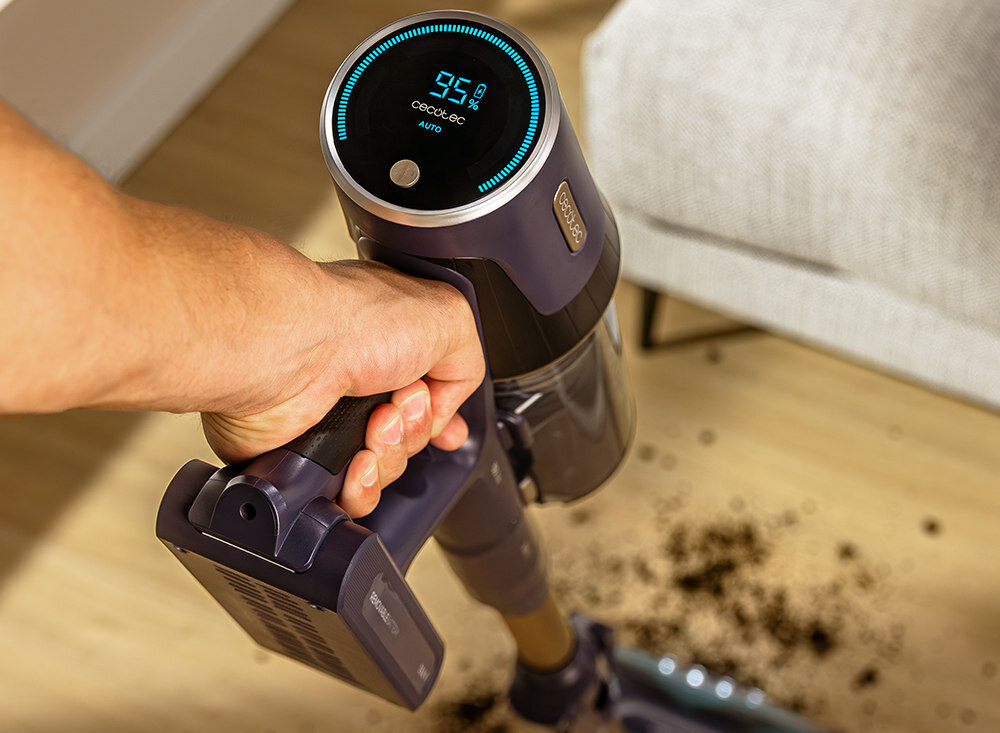 Odkurzacz CECOTEC Rockstar RS70 Pet Flex Pełna kontrola i widoczność Oświetlenie LED okruszki i kurz Ekran LED planowanie sprzątania