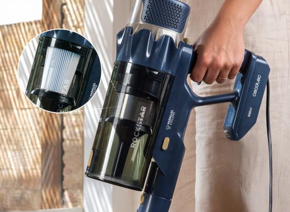 Odkurzacz CECOTEC Rockstar 800 Titan Wysoka jakość powietrza Filtr HEPAkurz i alergeny  Bezworkowa konstrukcja cykloniczna pojemnik 700 ml łatwa konserwacja