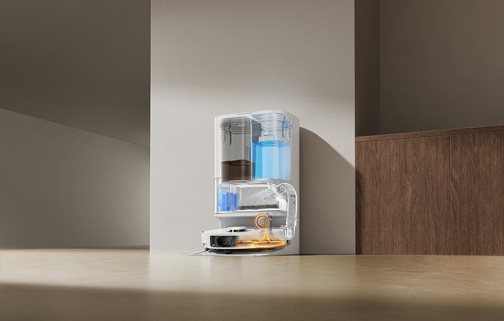 Robot sprzątający DREAME L10s Ultra Gen 3 Biały Automatyzacja z PowerDock™ Wielofunkcyjna stacja PowerDock™  do 3,2-litrowego worka płucze i suszy mopy gorącym powietrzem