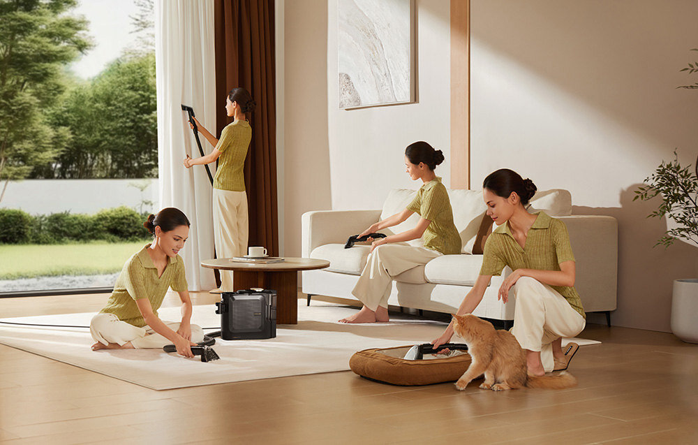 Odkurzacz piorący DREAME N20 Steam wygląd prezentacja wizualizacja design Czyszczenie i dezynfekcja