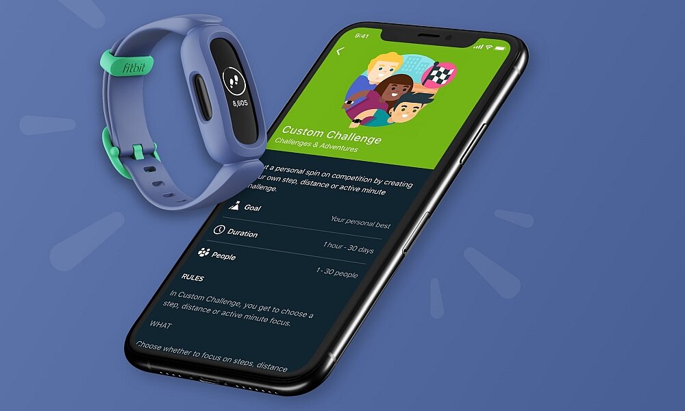 Smartband FITBIT Ace 3 ekran monitoring bateria funkcje aplikacja paski 