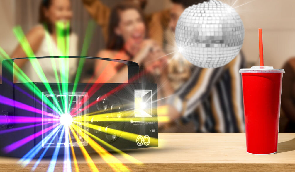 Party Light MUSICMATE MM-DL320 StarGlow różnorodne tryby pracy tryb sterowania dźwiękiem automatyczny master-slave