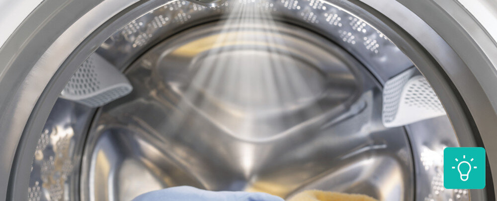 SUSZARKA GORENJE DNS93PL wizualizacja lifestyle ikona górne światło wnętrze bębna Podświetlenie Bębna oświetlone jasne wnętrze łatwy załadunek rozładunek