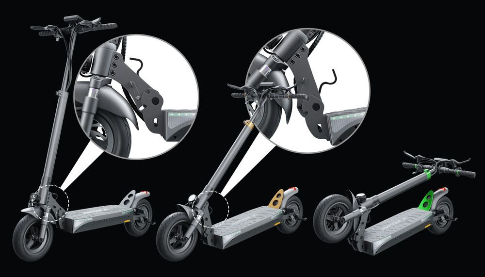 Hulajnoga elektryczna RUPTOR R1 V2 10 80 km 500W 10 Czarny skladana konstrukcja latwy transport bezpieczny system skladania