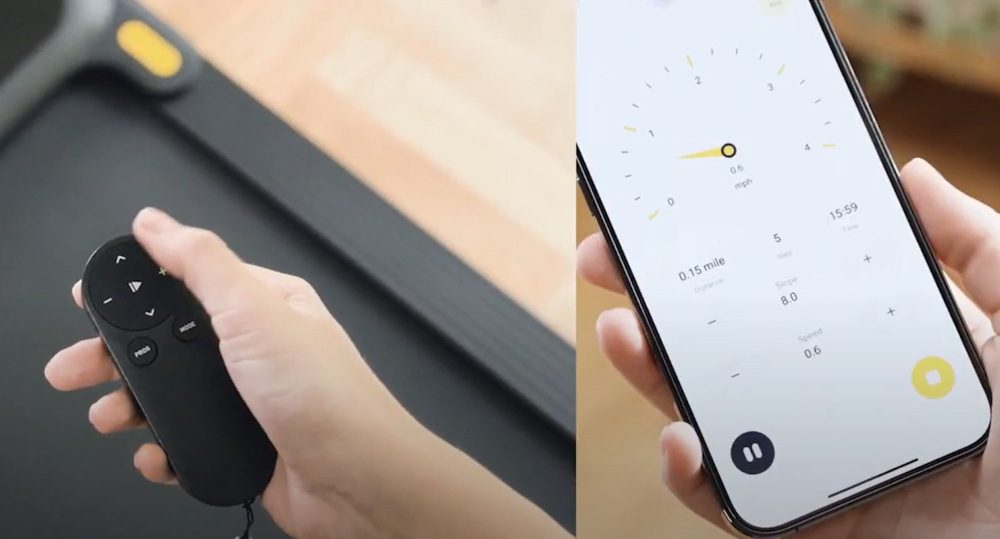 Bieżnia elektryczna UREVO Spacewalk 3S sterowanie na dwa sposoby pilot aplikacja Urevo