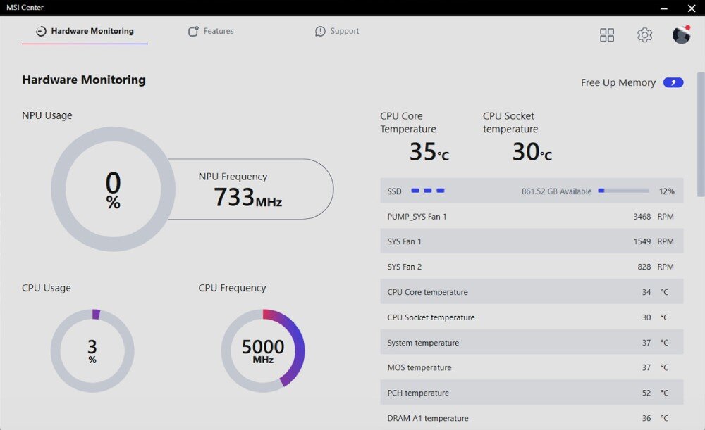 Płyta główna MSI PRO Z890-P Wi-Fi interfejs oprogramowania narzędzie funkcje