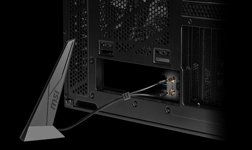 Płyta główna MSI PRO Z890-P Wi-Fi antena łączności Wi-Fi podłączona do płyty