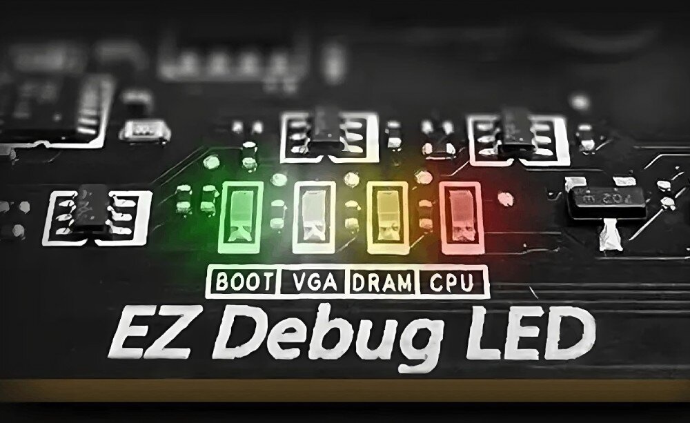 Płyta główna MSI PRO Z890-P Wi-Fi diody EZ Debug LED do diagnozowania problemów