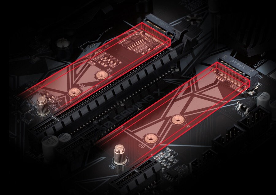 Płyta główna GIGABYTE B550 Gaming X V2 - dwa sloty M.2 Dyski SSD