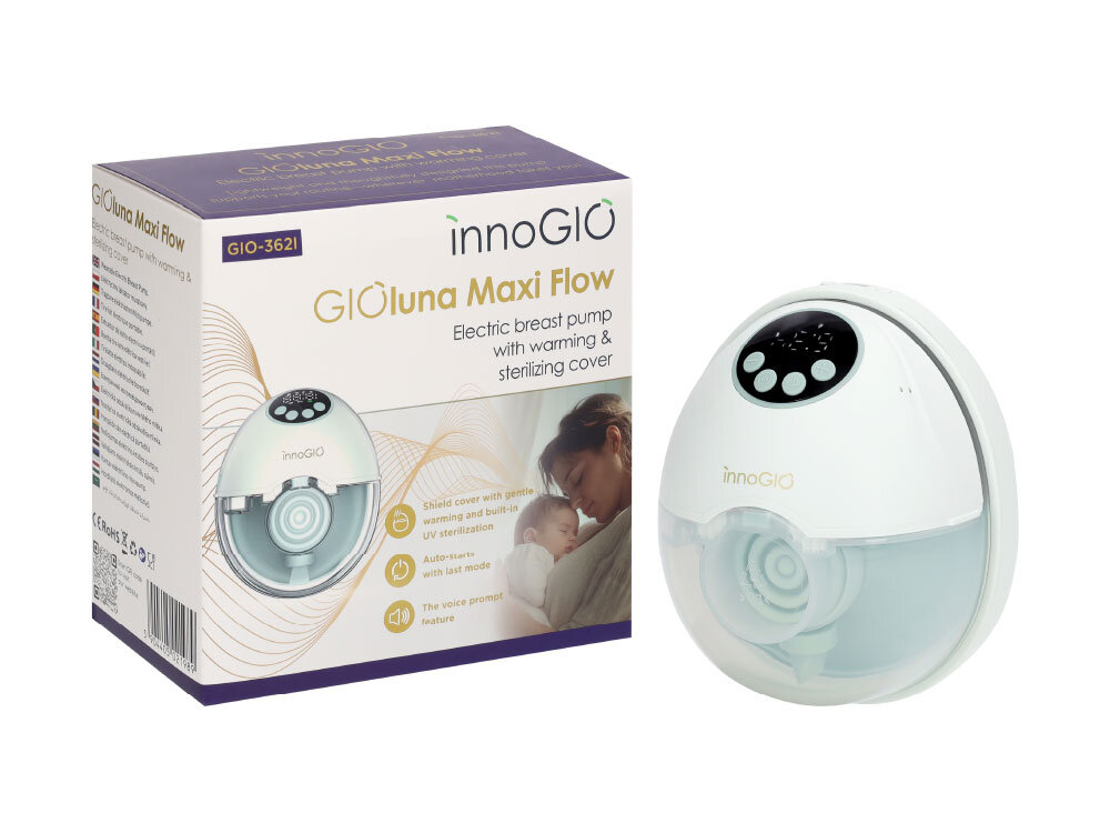 Pojedynczy laktator GIOluna Maxi Flow - etui i ładowanie USB-C akumulator pojemność korzystanie