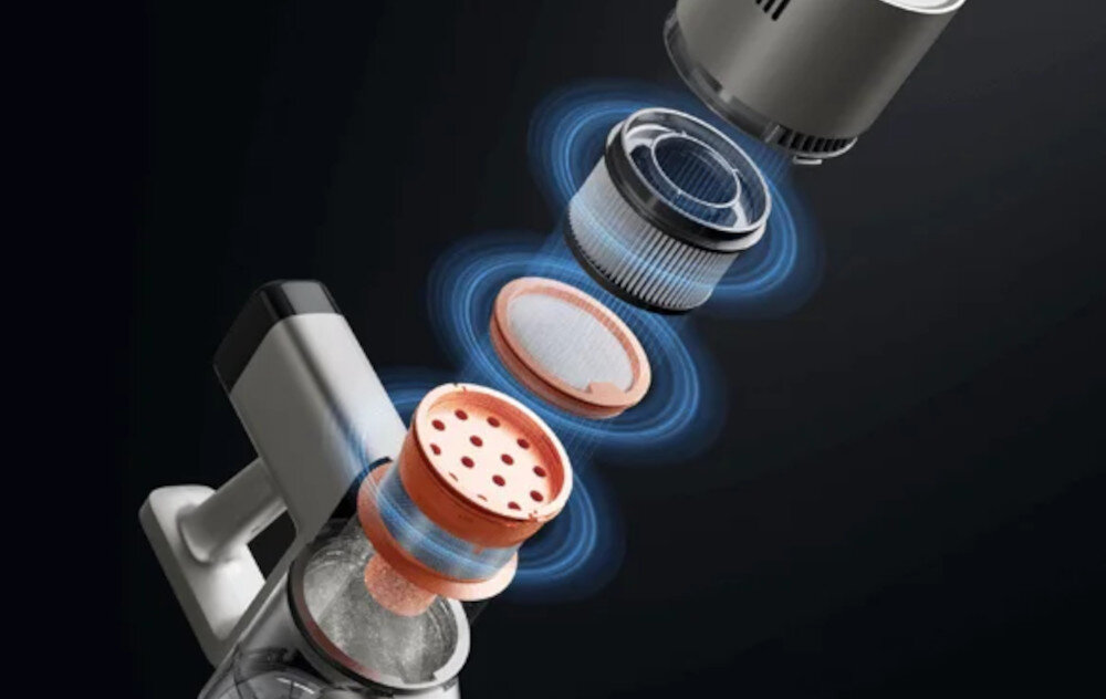 Odkurzacz XIAOMI Vacuum Cleaner G30 Max Wielostopniowa filtracja powietrza 5-stopniowy system filtracji do 99,98% kurzu, pyłków i alergenów o wielkości zaledwie 0,3 μm zdrowie czyste powietrze