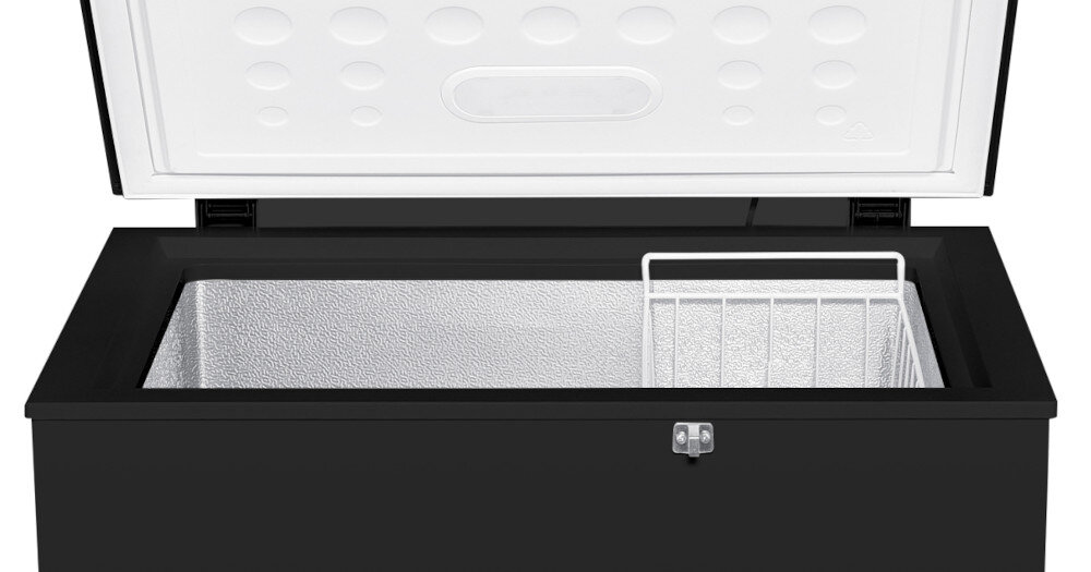 ZAMRAŻARKA SMITH&BROWN SZCF-150-BE3 BLACK duża pojemność kosz wnętrze 142 litry do mrożonek