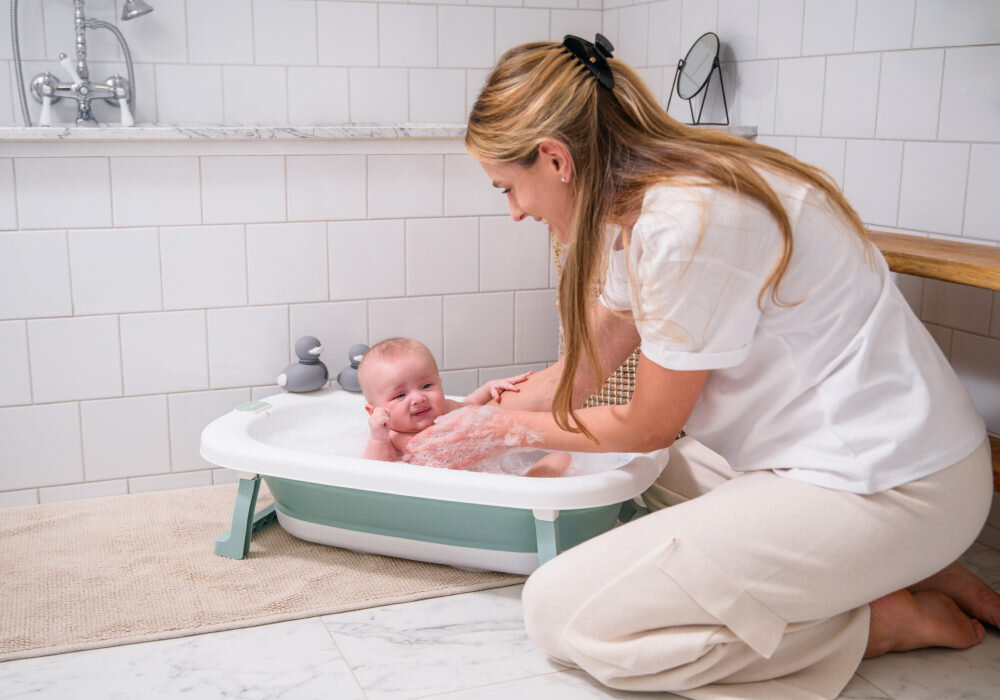 Wanienka MOMI Nata Zielony Składana konstrukcja już od pierwszych dni 