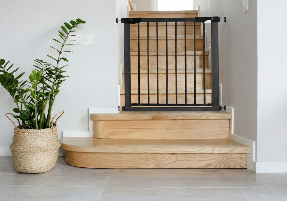 Barierka zabezpieczająca MOMI Paxi Plus AKCE00048 wydzielenie przestrzeni  Montaż przy schodach lub w przejściu 