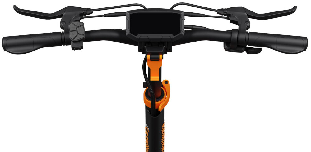 Hulajnoga elektryczna KAMIKAZE K1 Plus Plus 80km 1000W 10 cali Czarny kierownica i wyświetlacz na białym tle kierownica o wysokości 127 cm podróżowanie w wyprostowanej pozycji ciała wyświetlacz LCD wysoka rozdzielczość