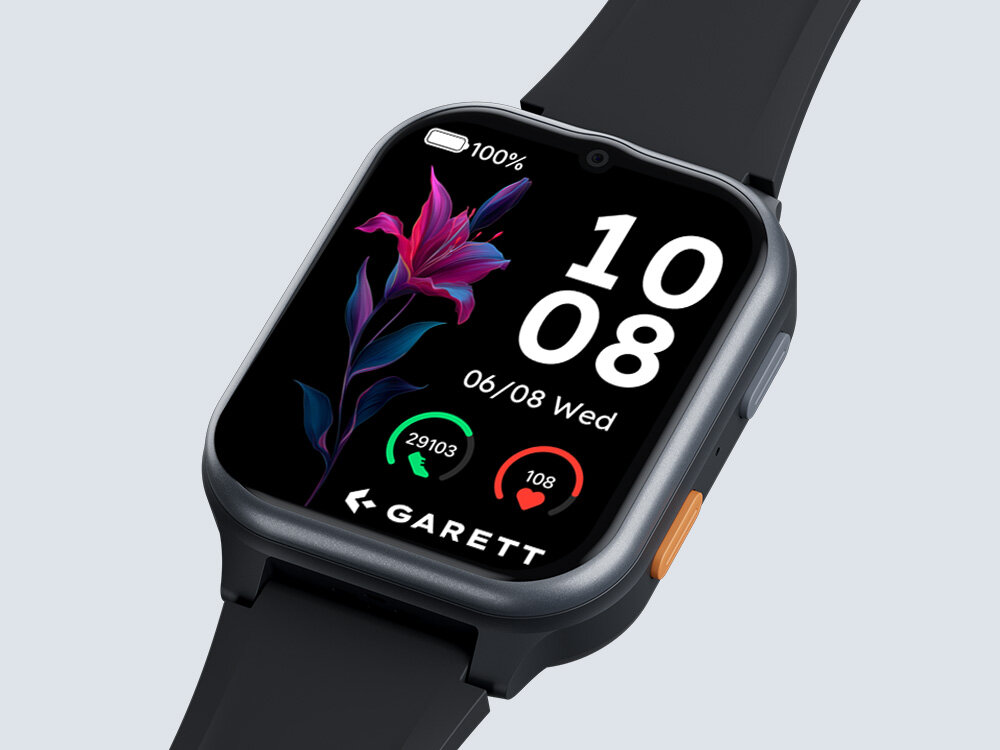 Smartwatch GARETT Vita 4G Duże ikony, przejrzysty układ i wyraźna czcionka Obudowa o grubości 13,3 mm 