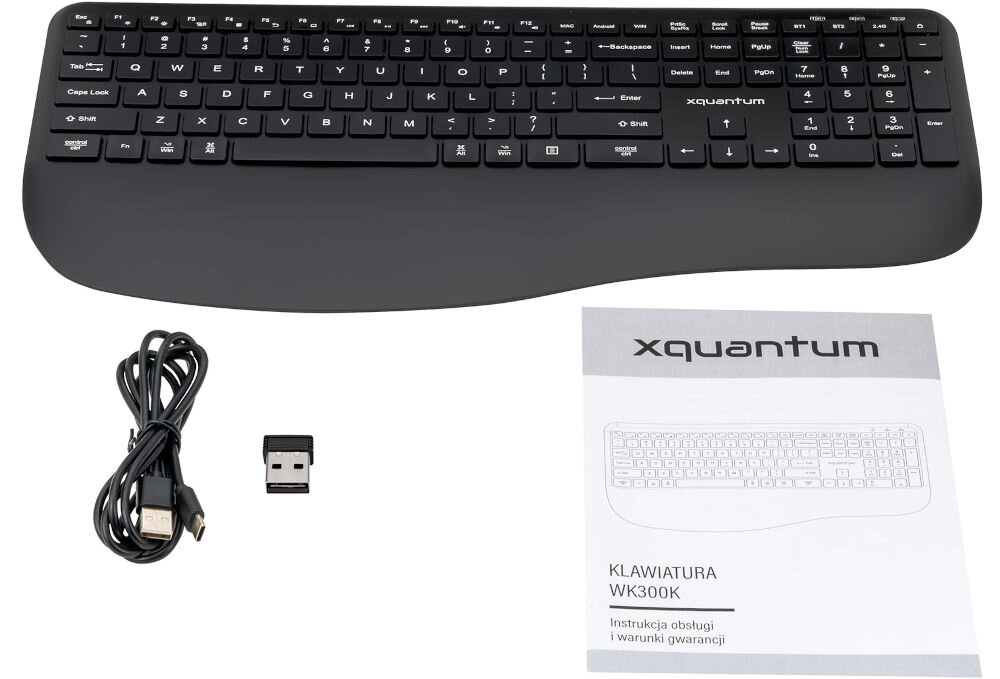 Klawiatura XQUANTUM WK300K elementy zestaw akcesoria