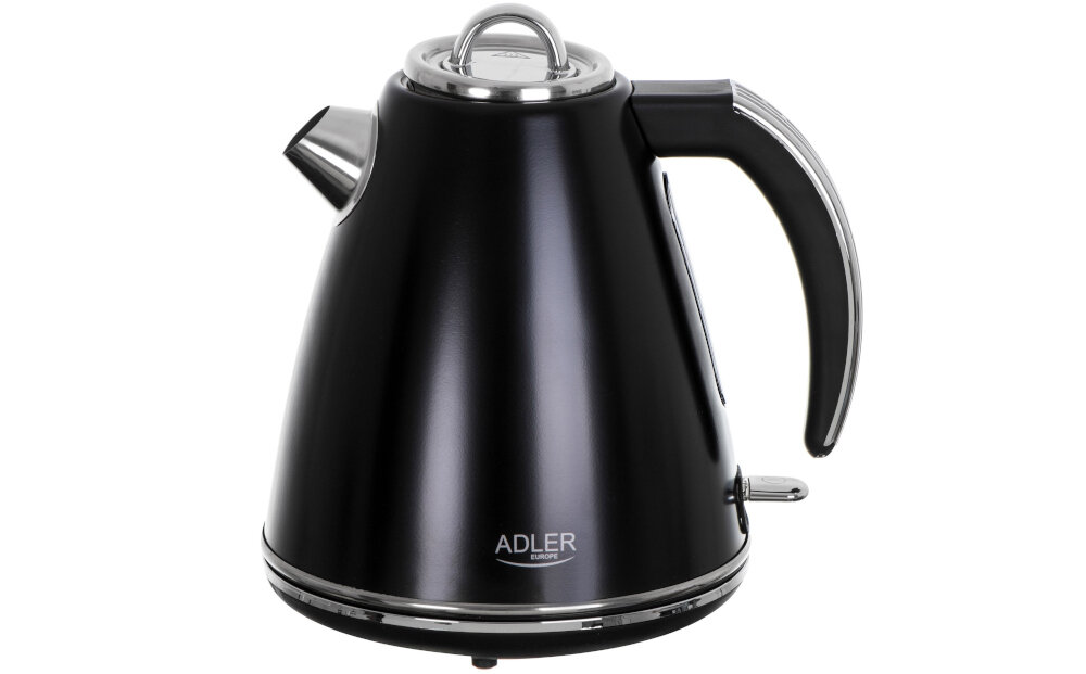 Czajnik ADLER AD 1343 czarny kolor ksztalt design wyglad