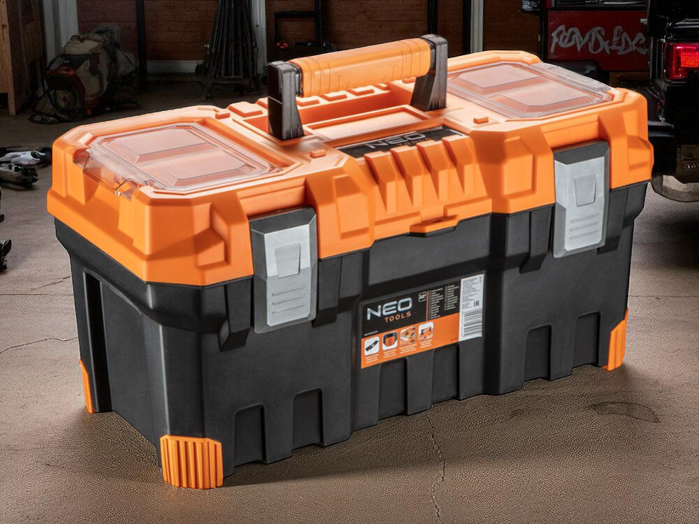 Skrzynka narzędziowa NEO TOOLS 84-105 solidna konstrukcja trwałe tworzywo praktyczna pojemność