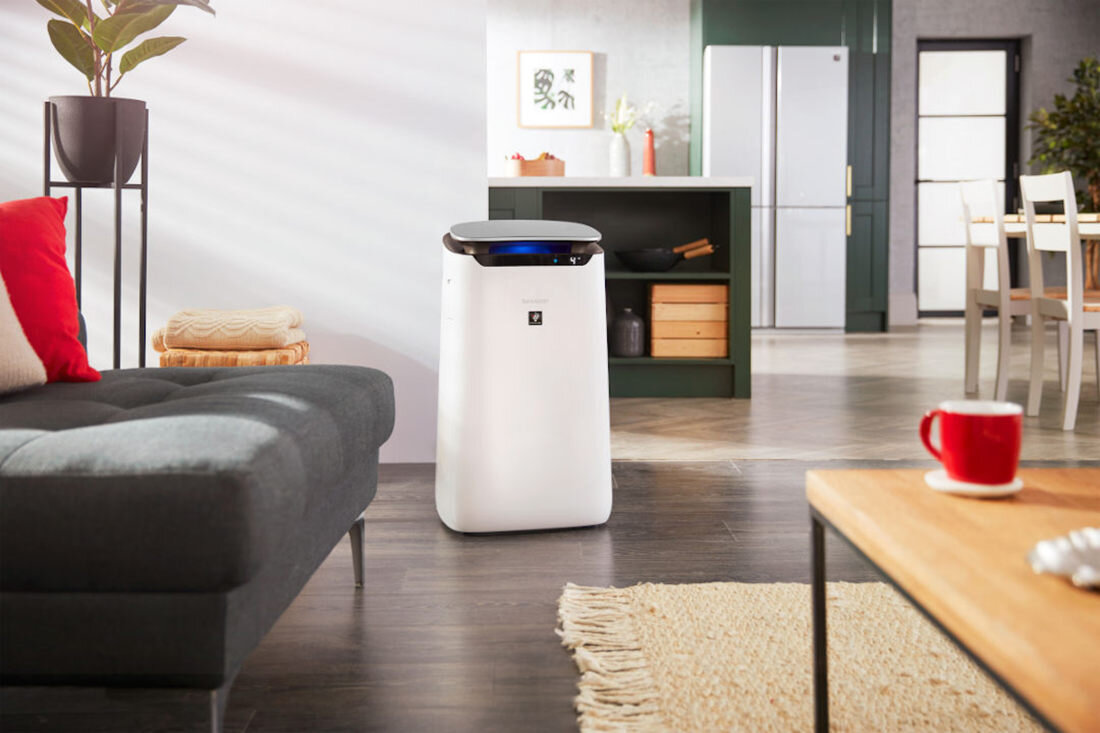Oczyszczacz powietrza SHARP FP-J80EUW czysta technologia poprawia jakość życia technologia Plasmacluster High-Density 25000 trzystopniowy system filtracji zestaw czujników wolne od zanieczyszczeń komfortowe do oddychania wysoka wydajność powierzchnia przeznaczenie
