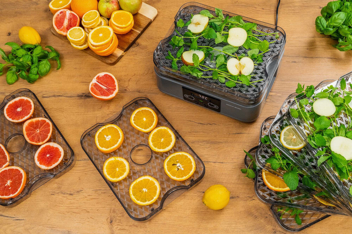 Suszarka do grzybów GÖTZE & JENSEN FD800 uchwyty tacce