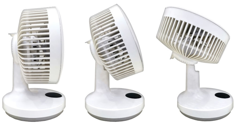 Wentylator LIN FX-05R Biały równomierne chłodzenie obracajaca się głowica równomiernie rozprowadzone powietrze po całym pomieszczeniu eliminacja gorących punktów komfort w kazdym zakątku 