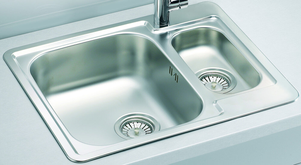 Zlewozmywak ALVEUS Line Start 50 1082437K Len odwracalny montaż możlwiości dwie komory zabudowa wpuszczana wymiary dwukomorowy