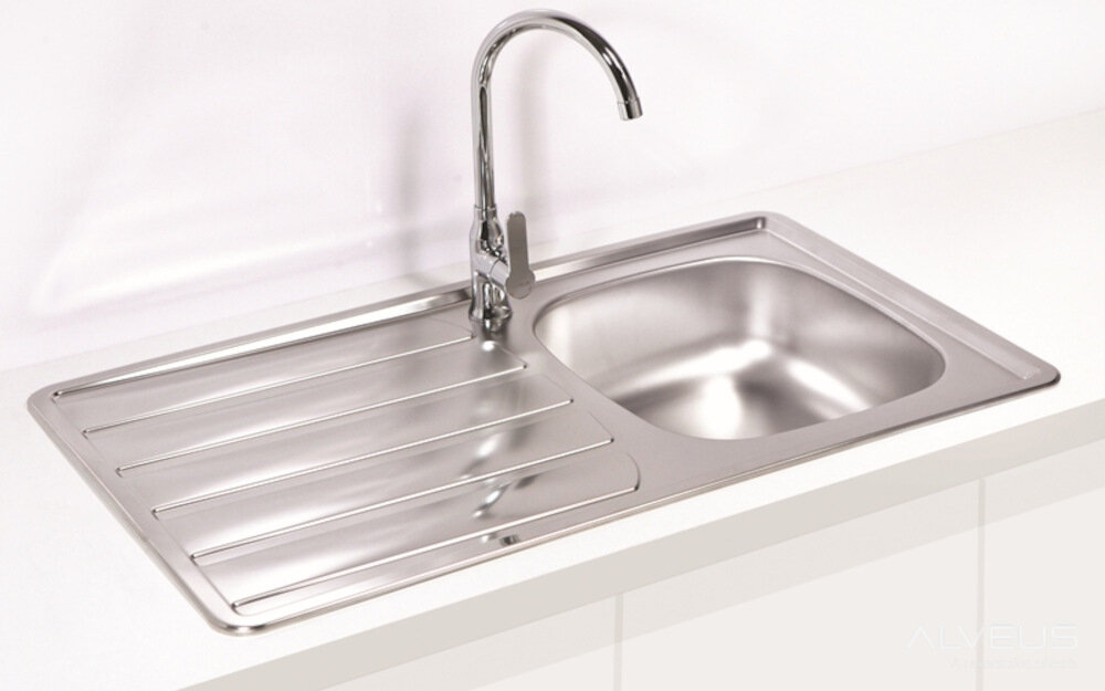 Zlewozmywak ALVEUS Zoom 30 1098842K Len solidny prosty wykonanie trwały typ zabudowany wpuszczalny l wymiary przestrzeń