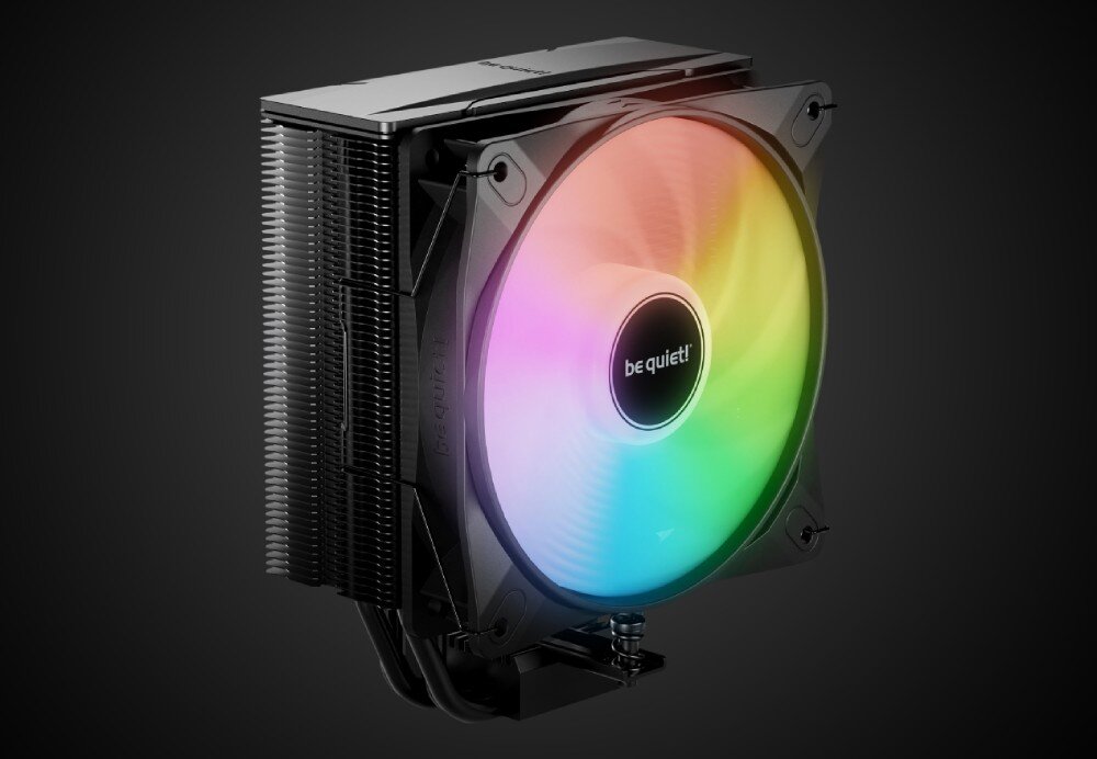 Komputer MAD DOG GeForce RTX5060Ti DLSS 4 Reflex Edition 2 BQ501LX-A01DR64 Wieżowy układ chłodzenia procesora z czarnym radiatorem i pojedynczym wentylatorem oświetlonym wielokolorowym światłem LED w barwach tęczy