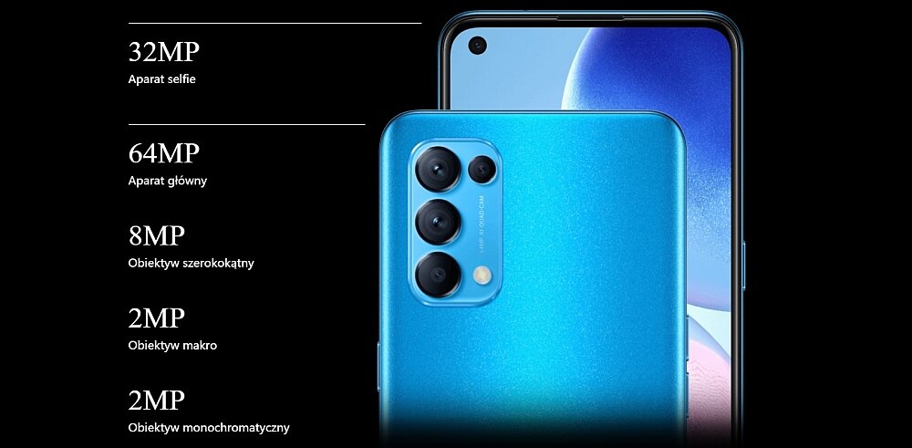 Smartfon OPPO Reno 5 5G aparat
