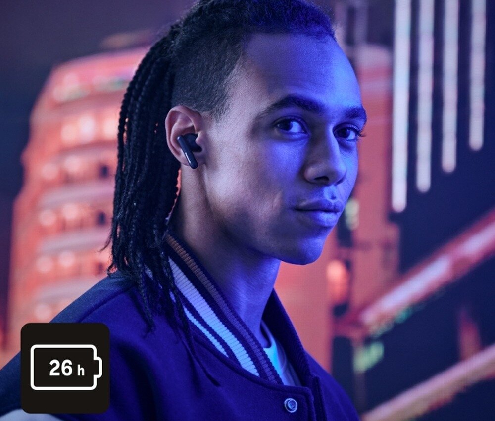 Słuchawki dokanałowe PANASONIC RZ-B110WDE-K aktywne osoby lekkość ergonomia jakość dźwięk użytkownicy odporność jakość połączenie panel dotykowy bateria sterowanie głosem redukcja szumów