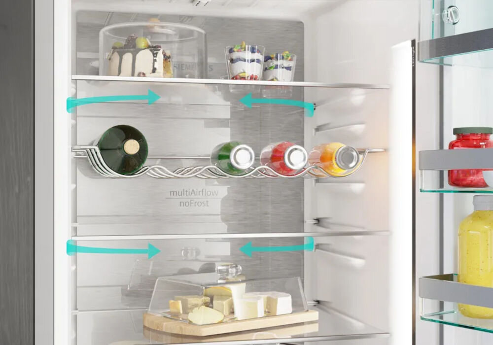 Lodówka SIEMENS KG39NSBBF No Frost 203cm Czarne szkło system multiairflow metaliczna ścianka