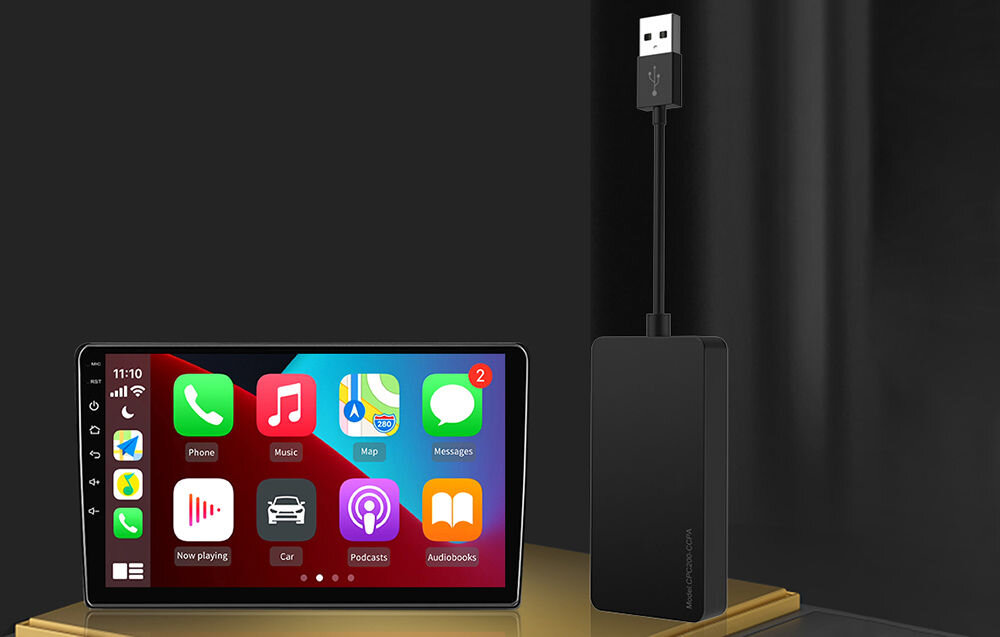 Adapter CARLINKIT CCPA Czarny bezprzewodowe korzystanie z Android Auto CarPlay USB-A